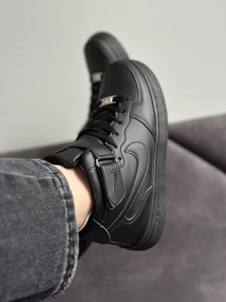 Кросівки Nike Air Force High Black | Шкіряні кросівки FH010104-ТА фото