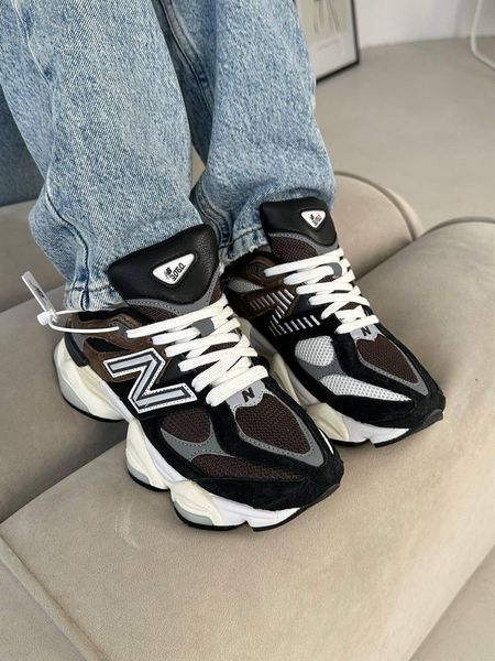 Кросівки New Balance 9060 Dark Brown | Замшеві кросівки S1266 фото