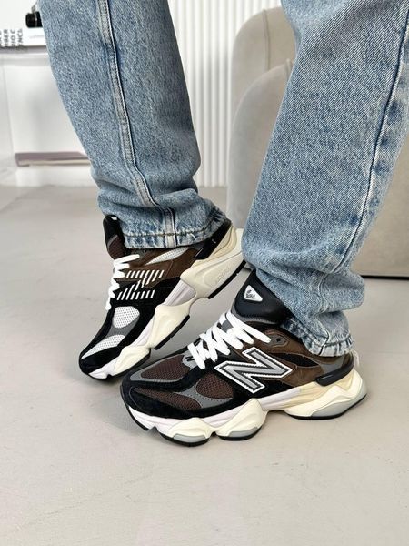 Кросівки New Balance 9060 Dark Brown | Замшеві кросівки S1266 фото