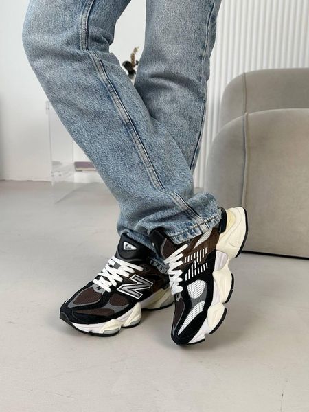 Кросівки New Balance 9060 Dark Brown | Замшеві кросівки S1266 фото