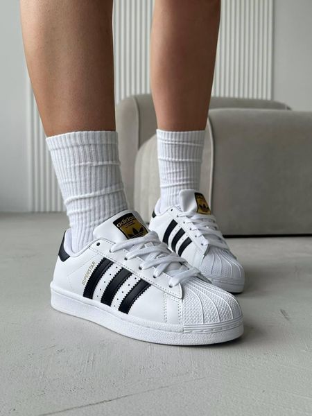 Кросівки Adidas Superstar White | Шкіряні кросівки SLP011104-ТА фото