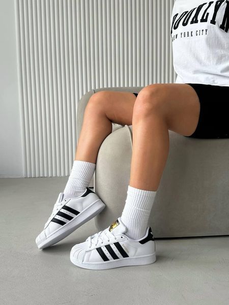 Кросівки Adidas Superstar White | Шкіряні кросівки SLP011104-ТА фото