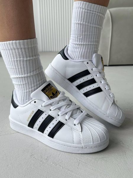 Кросівки Adidas Superstar White | Шкіряні кросівки SLP011104-ТА фото