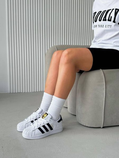 Кросівки Adidas Superstar White | Шкіряні кросівки SLP011104-ТА фото
