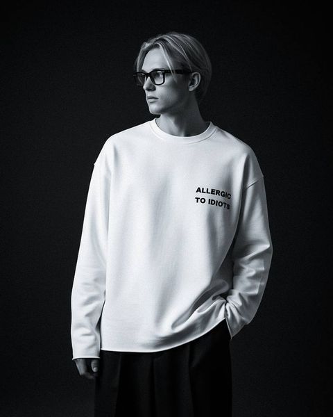 Світшот Allergic to Idiots Oversize LG5-8 фото