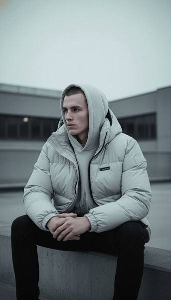 Чоловіча зимова куртка-пуховик до -25&deg;C | З капюшоном dp2 фото
