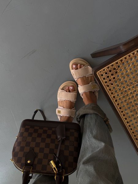 Dior Sandals Beige Jeans | Стильні текстильні босоніжки | Жіночі сандалі Франція D050 фото
