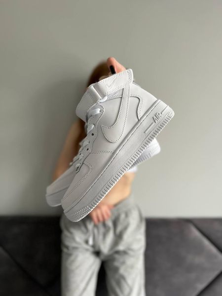 Кросівки Nike Air Force High White | Шкіряні кросівки FH011104-ТА фото