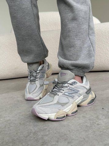 Кросівки New Balance 9060 Grey Lilac | Замшеві кросівки S1327 фото
