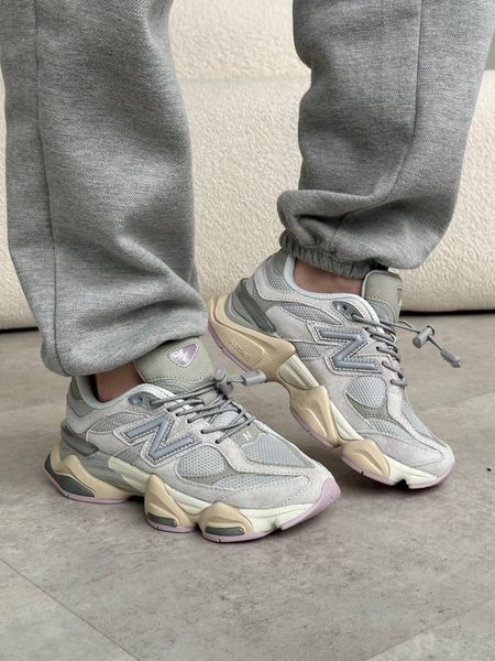 Кросівки New Balance 9060 Grey Lilac | Замшеві кросівки S1327 фото