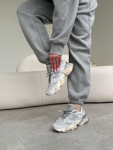 Кросівки New Balance 9060 Grey Lilac | Замшеві кросівки S1327 фото
