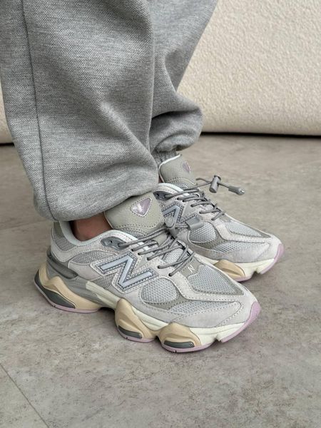 Кросівки New Balance 9060 Grey Lilac | Замшеві кросівки S1327 фото