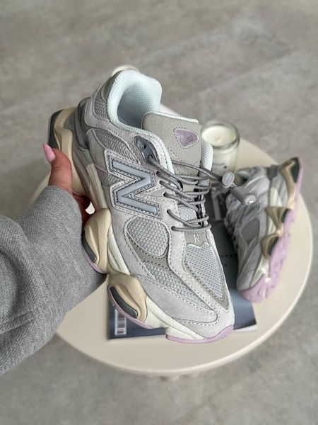 Кросівки New Balance 9060 Grey Lilac | Замшеві кросівки S1327 фото