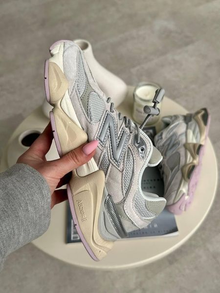 Кросівки New Balance 9060 Grey Lilac | Замшеві кросівки S1327 фото