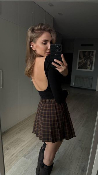 Боді з відкритою спинкою чорний | М'яка натуральна бавовна M Body фото