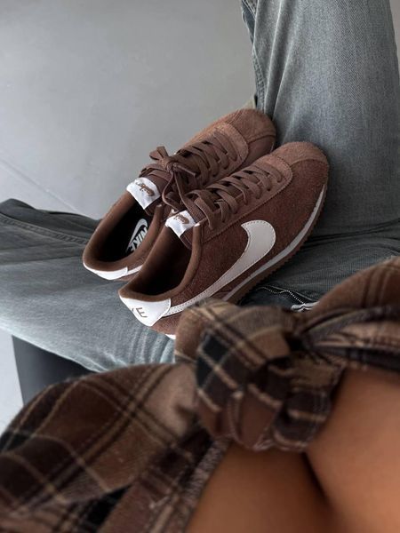 Жіночі кросівки Nike CORTEZ VINTAGE SUEDE BROWN | Замшеві кросівки 2903 фото