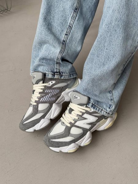 Кросівки New Balance 9060 Grey White | Замшеві кросівки S1440 фото
