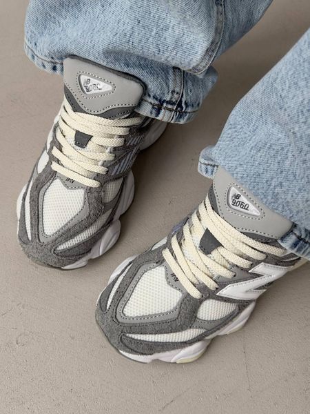 Кросівки New Balance 9060 Grey White | Замшеві кросівки S1440 фото