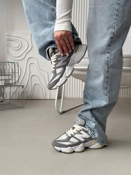 Кросівки New Balance 9060 Grey White | Замшеві кросівки S1440 фото