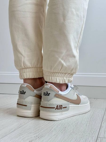 Кросівки Nike Air Force Shadow Beige | Жіночі кросівки J1014 фото