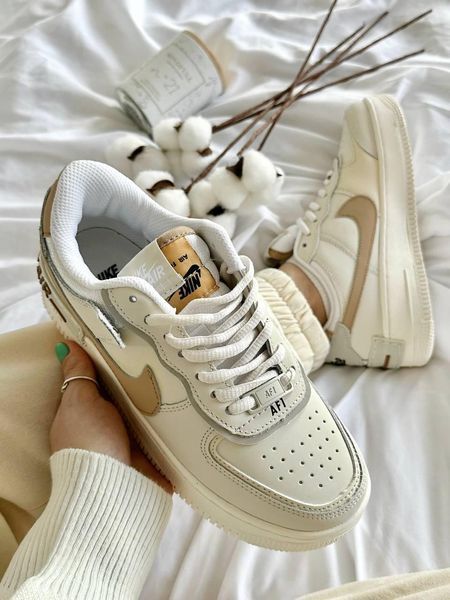 Кросівки Nike Air Force Shadow Beige | Жіночі кросівки J1014 фото