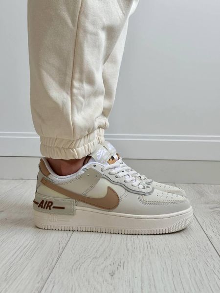 Кросівки Nike Air Force Shadow Beige | Жіночі кросівки J1014 фото