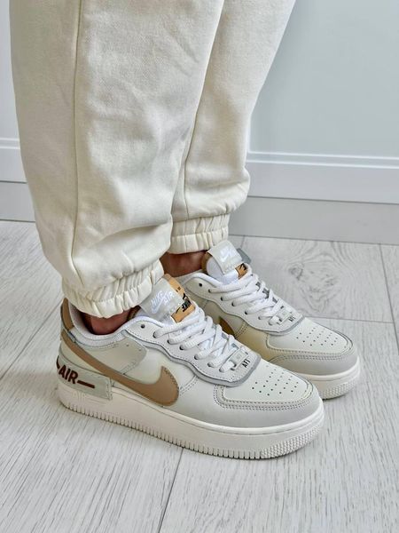 Кросівки Nike Air Force Shadow Beige | Жіночі кросівки J1014 фото