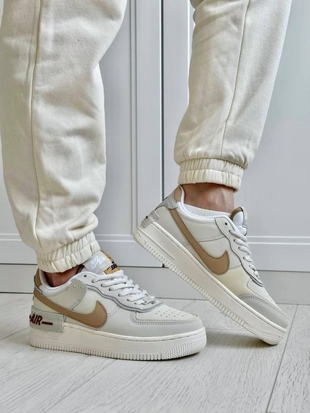 Кросівки Nike Air Force Shadow Beige | Жіночі кросівки J1014 фото