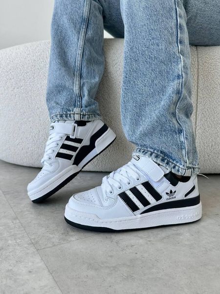 Кросівки Adidas Forum White Black | Жіночі кросівки S1382 фото