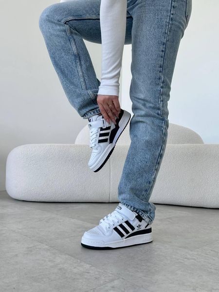 Кросівки Adidas Forum White Black | Жіночі кросівки S1382 фото