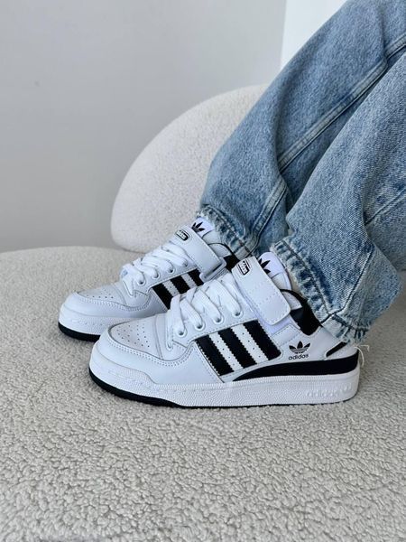 Кросівки Adidas Forum White Black | Жіночі кросівки S1382 фото