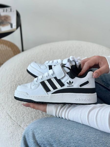 Кросівки Adidas Forum White Black | Жіночі кросівки S1382 фото