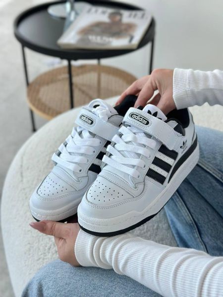 Кросівки Adidas Forum White Black | Жіночі кросівки S1382 фото