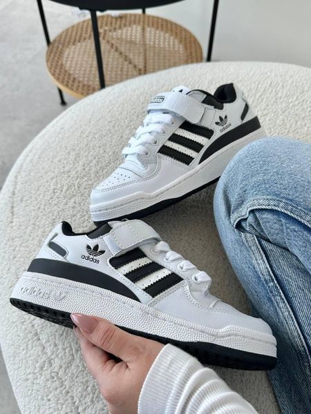Кросівки Adidas Forum White Black | Жіночі кросівки S1382 фото