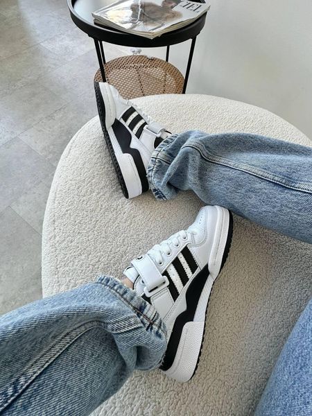Кросівки Adidas Forum White Black | Жіночі кросівки S1382 фото