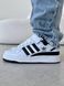 Кросівки Adidas Forum White Black | Жіночі кросівки S1382 фото 7