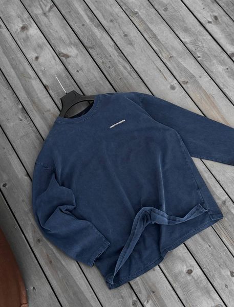 Чоловічий лонгслів Oversize Acid Wash TT2466 фото