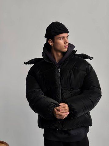 Оверсайз куртка пуховик Blaid у клітинку унісекс RD416 фото
