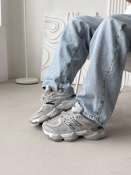 Кросівки New Balance 9060 Silver Metallic Grey | Замшеві кросівки S1439 фото