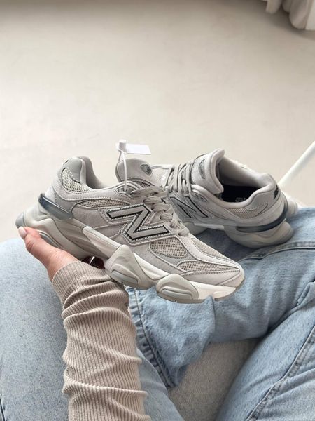 Кросівки New Balance 9060 Silver Metallic Grey | Замшеві кросівки S1439 фото