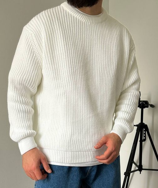 Вʼязаний оверсайз светр Cropped Fit LA153 фото
